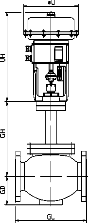 Weights and dimensions of G154 Series Bellows Sealing Control Valve