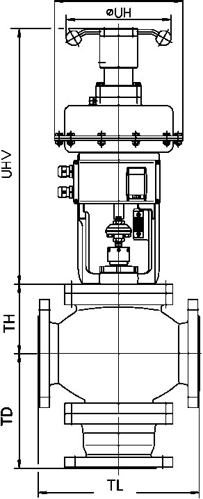 T220 Three Way Automatic Control Valve Dimension